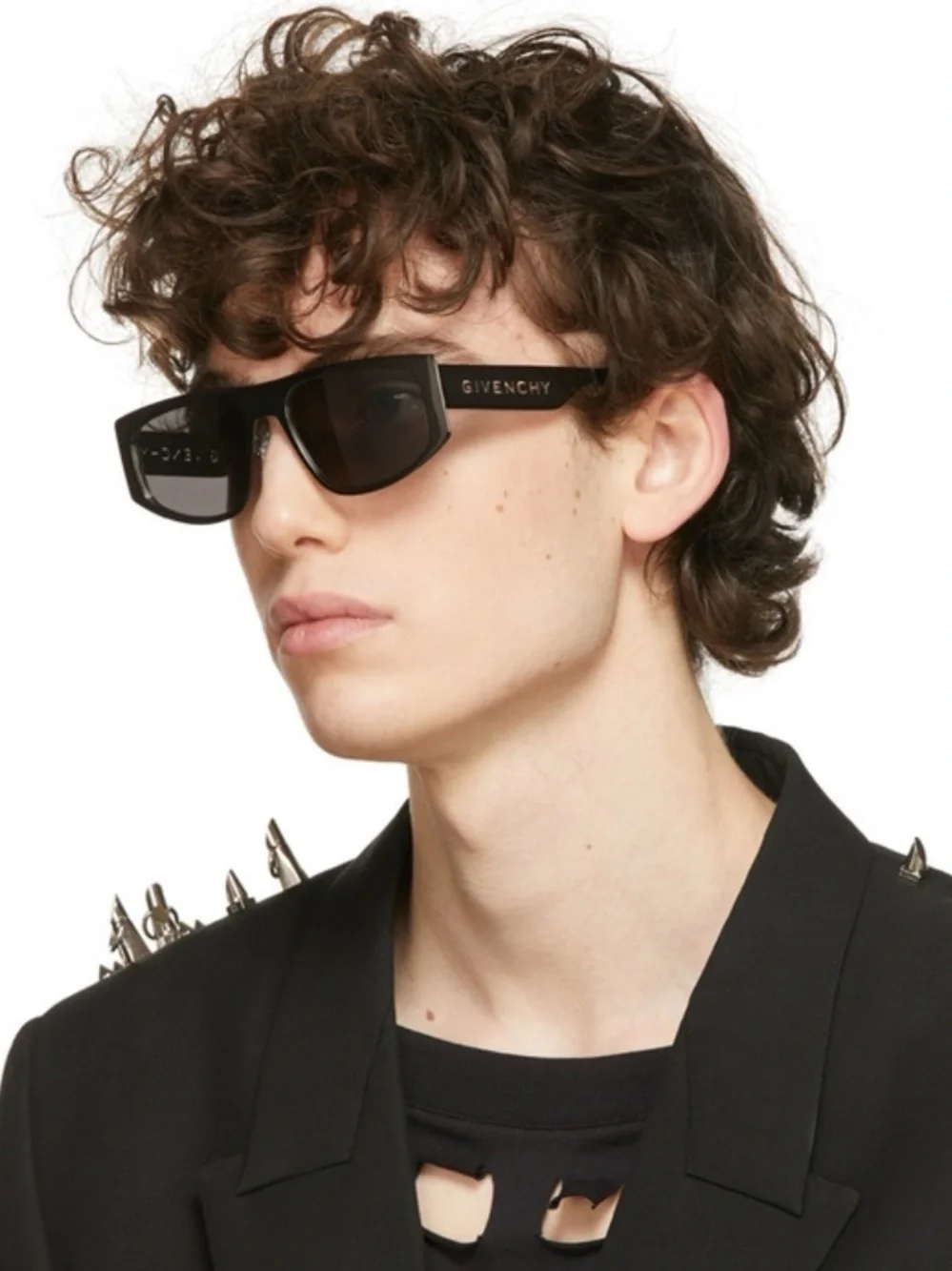 NEW Givenchy GV7204S Women Dark Ruthenium Black Geometric Sunglasses 57-18-145